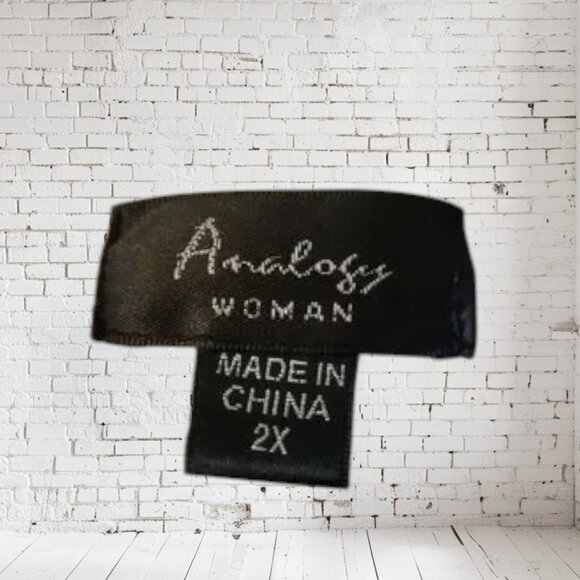 Analogy Woman Button Front Gauze Style Blouse Plus Size 2X - Picture 6 of 6